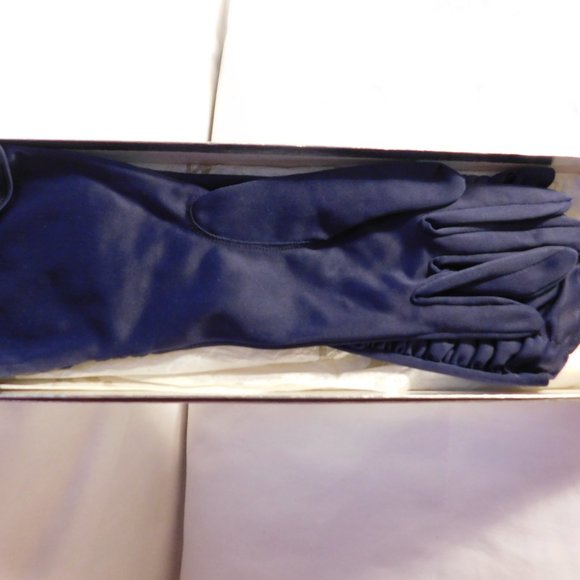 Vintage Martin's Formal Evening Gloves Blue - Picture 2 of 6